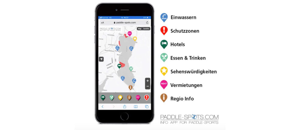 SUP-Guide App www.paddle-spots.com