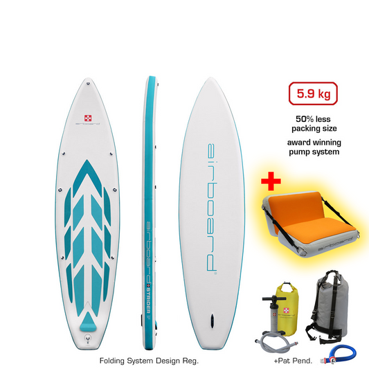 Airboard STRIDER Ultralight 11'2'' Petrol Blue - Demo-SUP inkl. Sitz