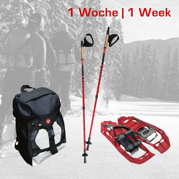 Rental snowshoe sticks and backpack - 1 week